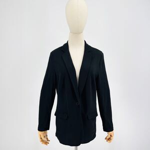Philosophy Black Super Soft Suiting Oversized Casual Jersey Blazer